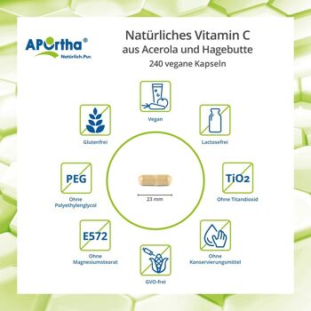 Vitamine C Naturelle - 240 Capsules Végétaliennes 3