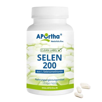 Selenium 200 µg from L-selenomethionine - 120 vegan capsules