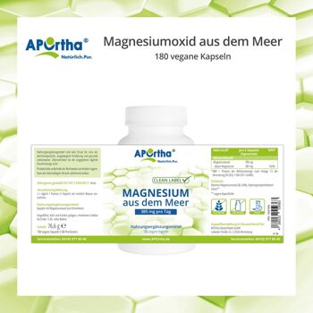 Oxyde de magnésium de la mer - 180 capsules végétaliennes 5