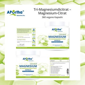 Citrate de magnésium - Dicitrate de tri-magnésium - 360 capsules végétaliennes 5