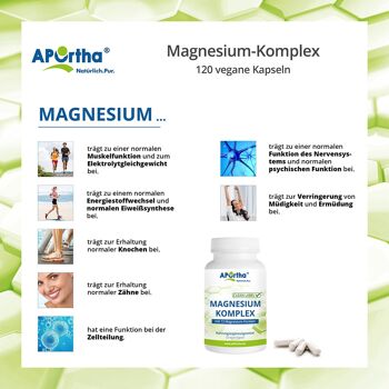 Complexe de Magnésium - 120 Capsules Végétaliennes 4