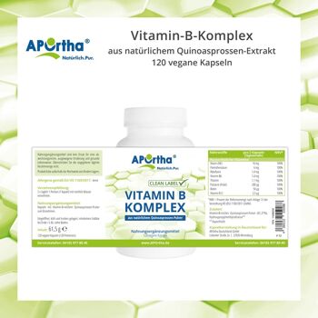 Complexe de vitamine B à partir d'extrait naturel de germes de quinoa - 120 Capsules végétaliennes 5