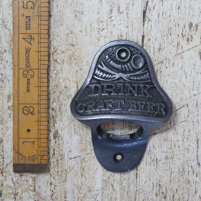 Bottle Opener Wall Mounted DRINK CRAFT BEER Ant Iron