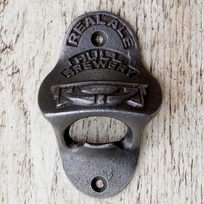 Bottle Opener Wall Mounted HULL BREWERY Cast Ant Iron