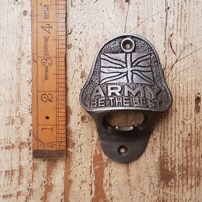 Bottle Opener Wall Mounted ARMY Be The Best Cast Ant Iron