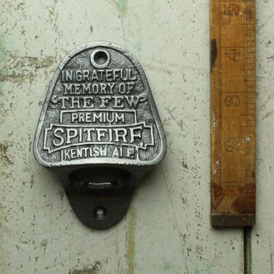 Bottle Opener Wall Mounted SPITFIRE Cast Antique Iron