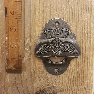 Bottle Opener Wall Mounted RAF emblem Cast Ant Iron