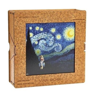 Van Gogh Noche Estrellada | Puzzle de Madera | 40 x 40 cm | 457 piezas