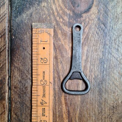 Bottle Opener Hand Held PLAIN Antique Iron 3.5" / 90mm