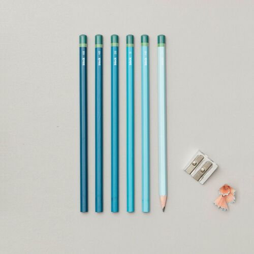 Gradient Sketching Pencils - Light Blue