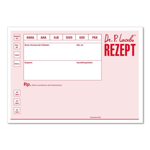 "Rezept rot" Postkarte