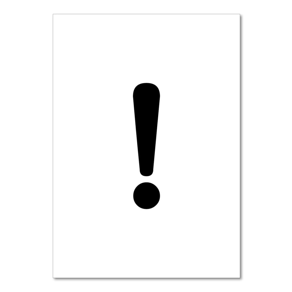 Postal "Signo de exclamación"