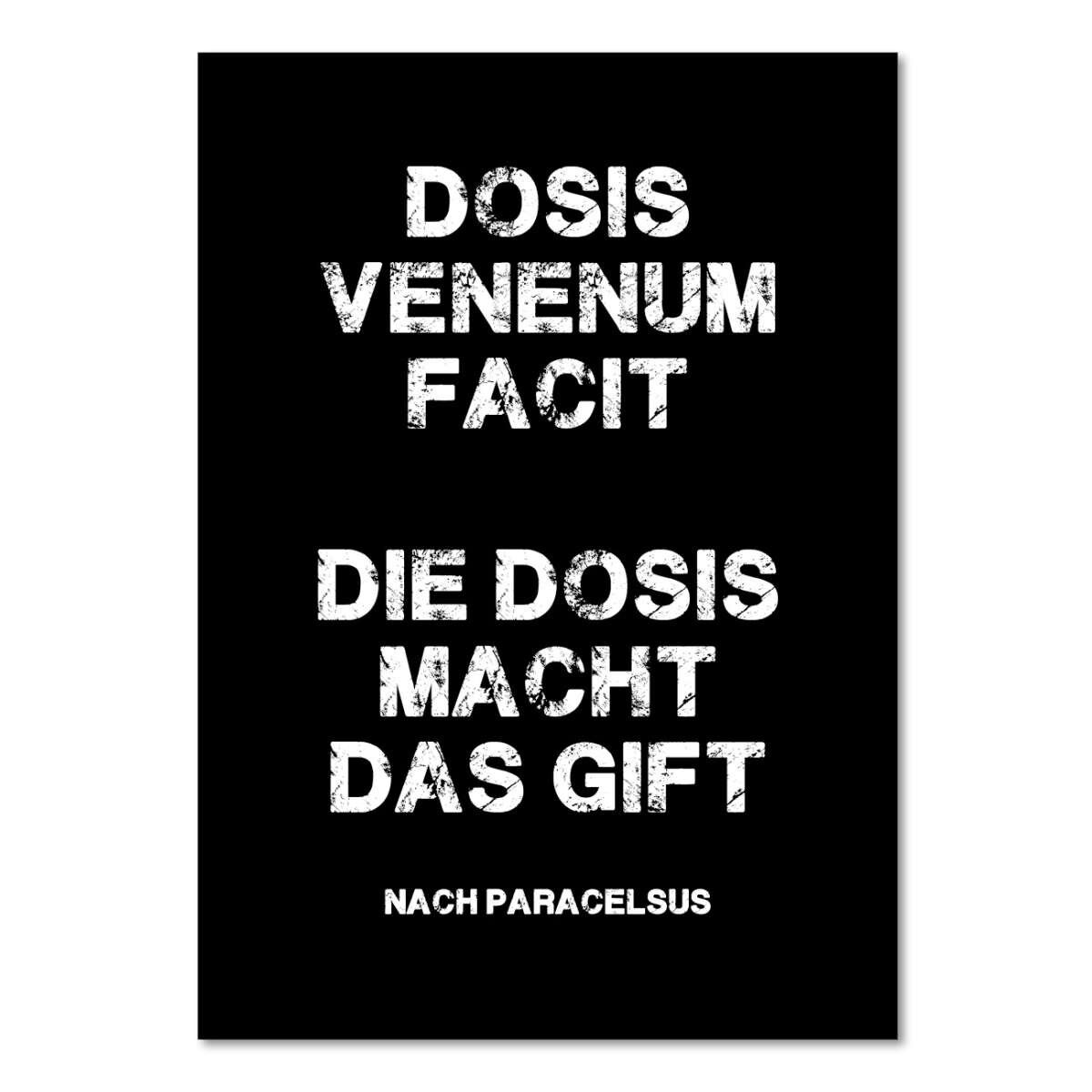 "Die Dosis ..." Postkarte