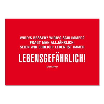 "Lebensgefährlich…" Postkarte