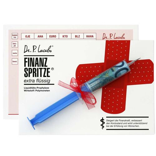 "Finanzspritze extra flüssig" Geldgeschenkkarte