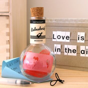 Message "Pour toi lettre d'amour" dans une bouteille 2
