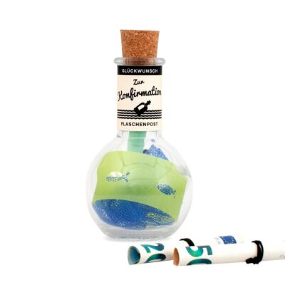 "Congratulations on your confirmation" message in a bottle