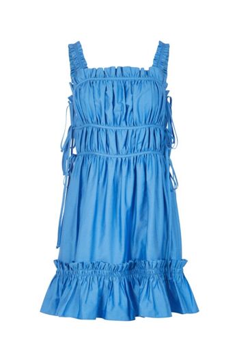 La mini-robe en coton Isabel en bleu bleuet 1