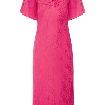 El vestido midi de Elouise en margarita rosa