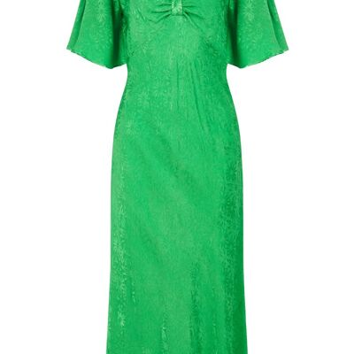 El vestido midi Elouise en margarita verde