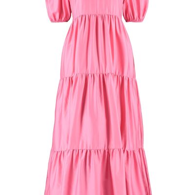 Das Frances Cotton Maxikleid in Wassermelonenrosa