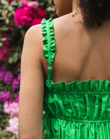 La camisole à nouer sur les côtés Ava Ruched en Island Green 3