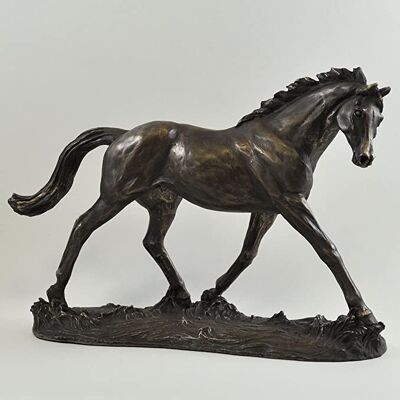 Elegance' di Harriet Glen scultura di figurine di cavallo in bronzo fuso a freddo