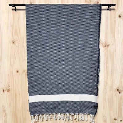 Fouta Middle Losange Noir