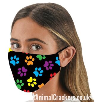 Masque facial confortable et lavable à 3 couches de Snoozies, cadeau d'amant de chat ou de chien de grande qualité 4