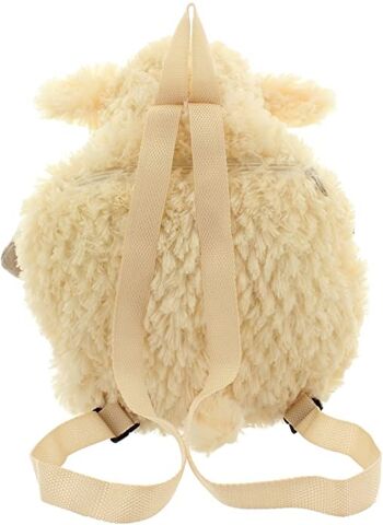 Peluche peluche 'Buddy Backpack' sac à dos mouton avec poche zippée, cadeau mignon mais pratique pour les amoureux des moutons 2