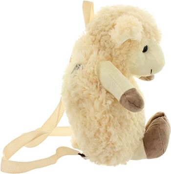Peluche peluche 'Buddy Backpack' sac à dos mouton avec poche zippée, cadeau mignon mais pratique pour les amoureux des moutons 5