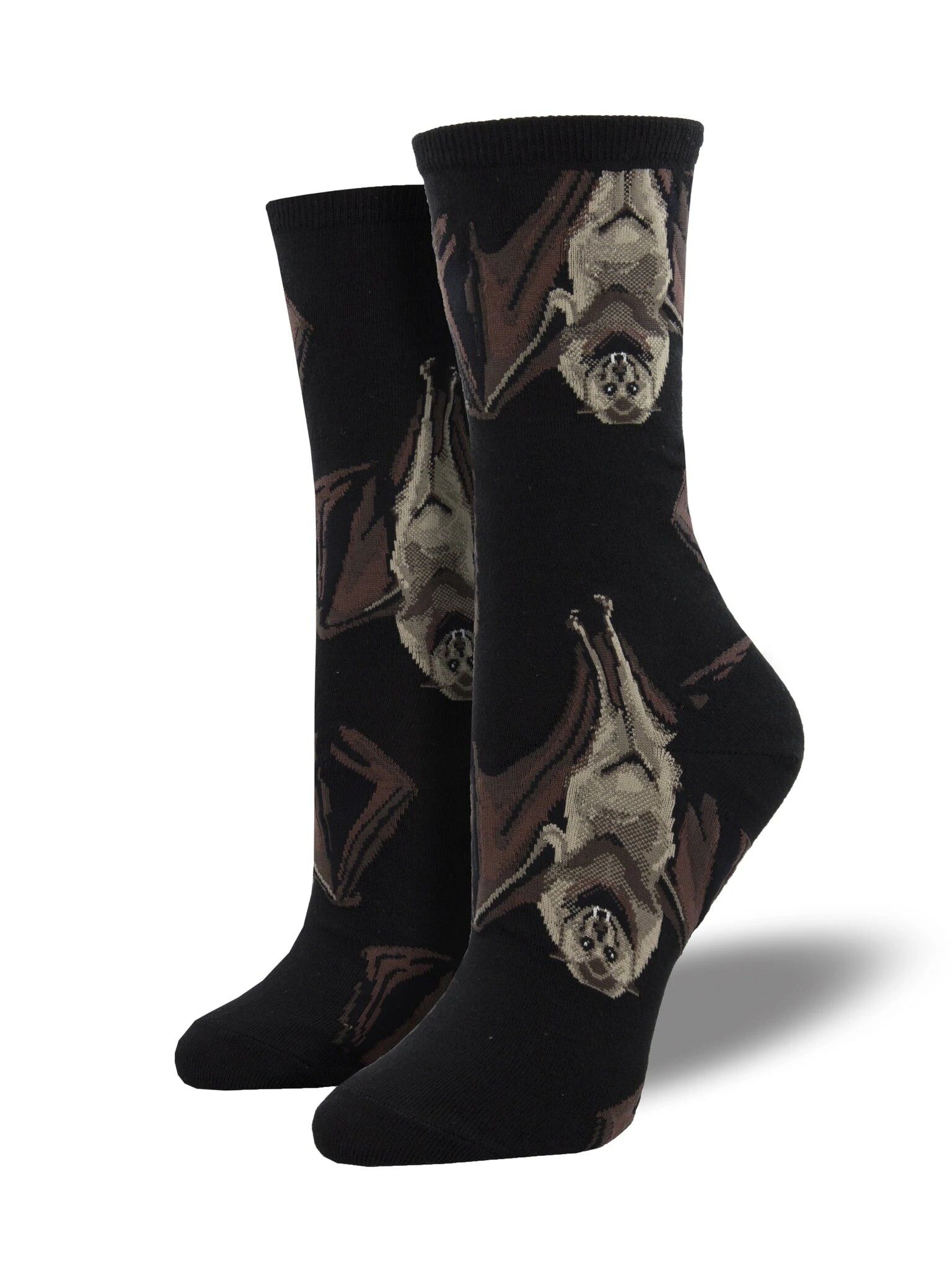 Calzini da donna di qualità Socksmith 'Going Batty' novità Calzini con design pipistrello, neri, taglia unica, regalo per amante dei pipistrelli / riempitivo per calze