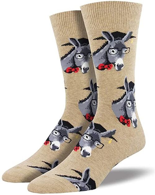 Men's quality Socksmith 'Smart Ass' novelty Donkey design socks, one size, equine lover gift/ stocking filler
