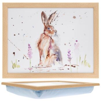 Plateau rembourré pour genoux de la gamme « Country Life Hares » de Leonardo, joli cadeau pour les amoureux de la faune 1