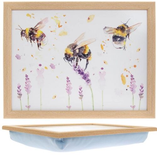Leonardo 'Country Life Bees' range hard top padded Lap Tray, lovely Bee lover gift