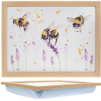Leonardo 'Country Life Bees'-Reihe, gepolstertes Schoßtablett mit harter Oberseite, schönes Geschenk für Bienenliebhaber