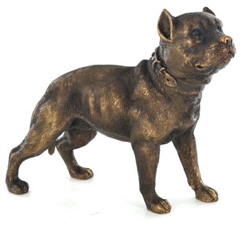 Ornement Pit Bull Terrier effet bronze 18 cm 1