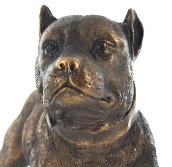 Ornement Pit Bull Terrier effet bronze 18 cm 2