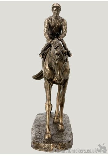Going to the Post' figurine de cheval de course en bronze coulé à froid conçue par Harriet Glen 4