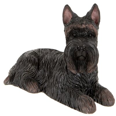 Laying Scottish Terrier 'Scottie Dog' indoor ornament or garden decoration