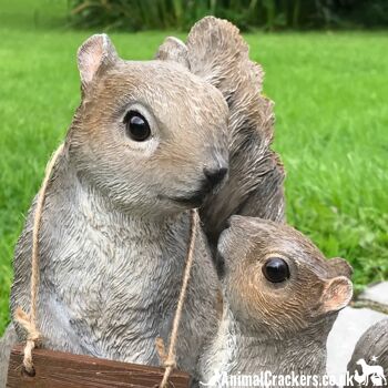 Écureuils mignons de mère et de bébé avec signe amovible « Vous êtes un type spécial de noix », ornement intérieur ou extérieur, joli cadeau d'amant d'écureuil 2