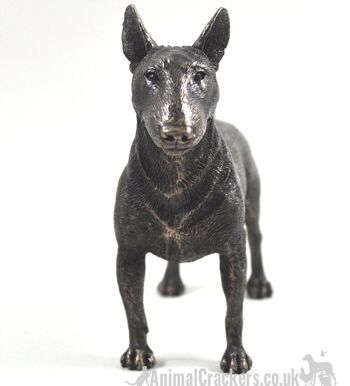 Ornement de sculpture de Bull Terrier anglais en bronze coulé à froid, cadeau d'amant de chien de belle qualité 2