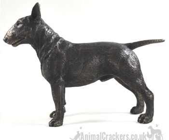 Ornement de sculpture de Bull Terrier anglais en bronze coulé à froid, cadeau d'amant de chien de belle qualité 4