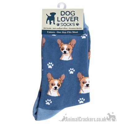 Womens Chihuahua socks One Size quality cotton mix Dog lover gift stocking filler