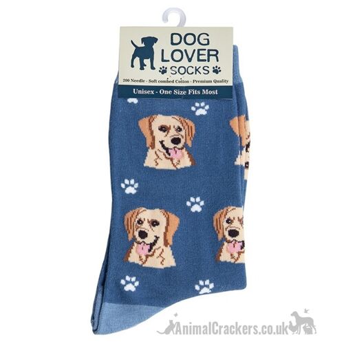 Womens Golden Labrador socks One Size quality cotton mix novelty Dog lover gift