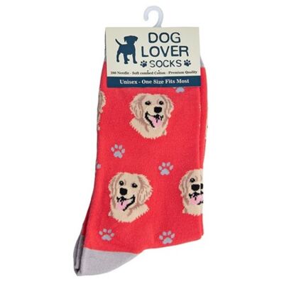 Womens Golden Retriever socks One Size quality cotton mix novelty Dog lover gift