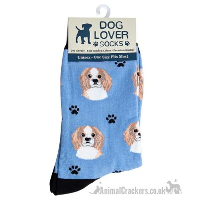Womens King Charles Spaniel socks One Size quality cotton mix Dog lover gift