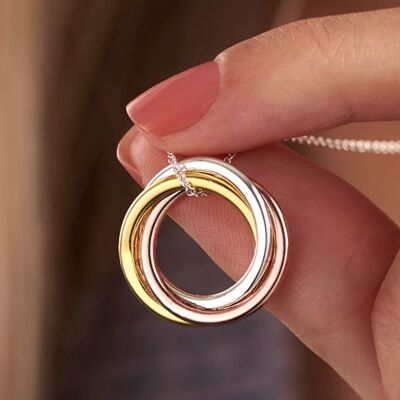 Mixed Gold Russian Ring Necklace