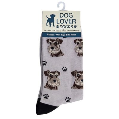 Calcetines con diseño de Schnauzer para mujer, mezcla de algodón de calidad de talla única, regalo novedoso para amantes de los perros