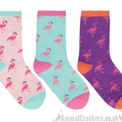 Childrens Socksmith Flamingo Socken 3 PACK Flamingo-Liebhaber-Geschenk-Strumpffüller